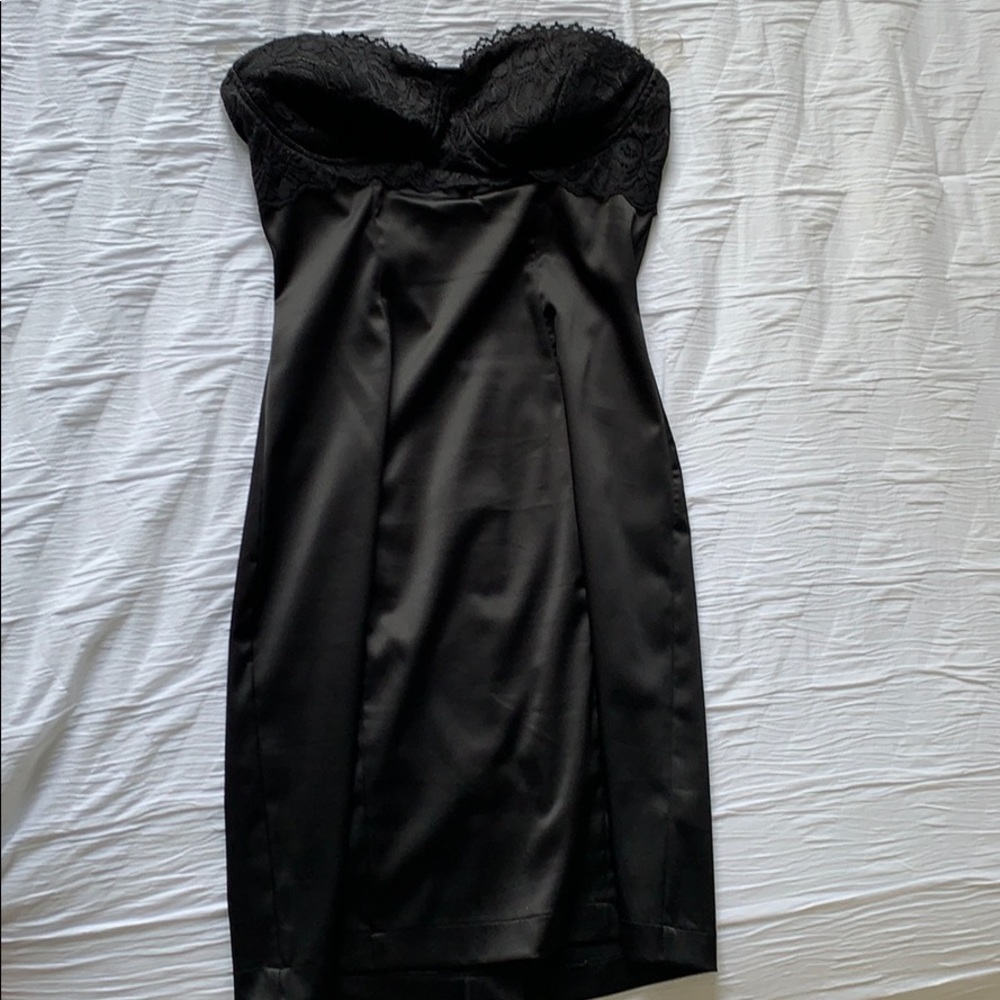 Black dress with lace top